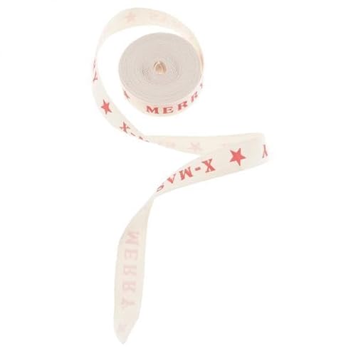 Gcljlmy 2X 1 Rolle Rot/Weiß Geschenkband Ripsband mit Muster, Aus Baumwolle Gcljlmy 2X 1 Rolle Rot/Weiß Geschenkband Ripsband mit Muster, Aus Baumwolle von Gcljlmy