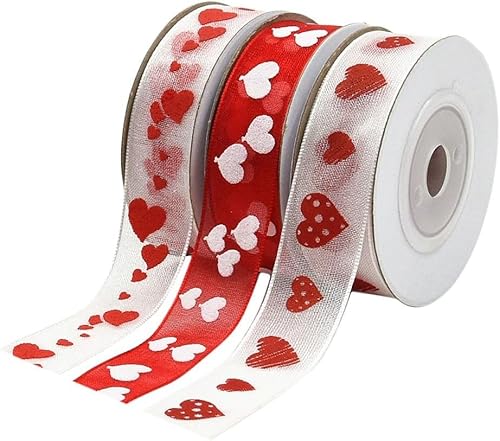 Gcljlmy 3 Arten Material, Gewebe Schleifenband Gewebeband Geschenkband Satinband Schleifenband für Geschenkverpackung Deko Haarschleife DIY (3 Stück 15mm * 5 Yards) von Gcljlmy