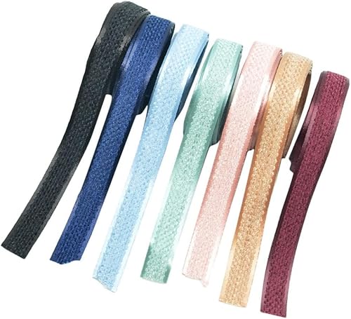Gcljlmy 3 Arten Material, Gewebe Schleifenband Gewebeband Geschenkband Satinband Schleifenband für Geschenkverpackung Deko Haarschleife DIY (7 Stück 1 Yard) von Gcljlmy