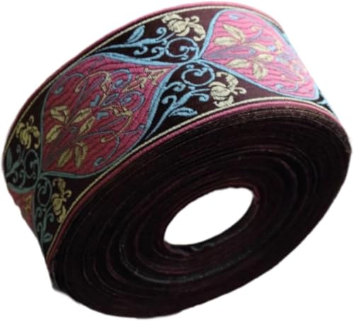 Gcljlmy 5 Meter Mittelalter Borte Webband Dekoband Zierband Spitzenstoff Spitzenborte für Nähen Handwerk Deko Scrapbooking (6 cm B) von Gcljlmy