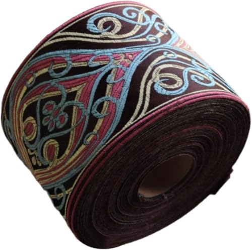 Gcljlmy 5 Meter Mittelalter Borte Webband Dekoband Zierband Spitzenstoff Spitzenborte für Nähen Handwerk Deko Scrapbooking (9cm) von Gcljlmy