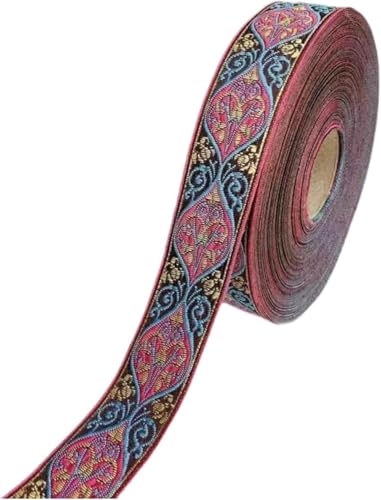 Gcljlmy Jacquard Ribbon DIY -Projekte Crafts Clothing Decoration Nähen Spitzenband Stoffverkleidung für Röcke Quilts Taschen Stirnband Nähen (Rosa) von Gcljlmy