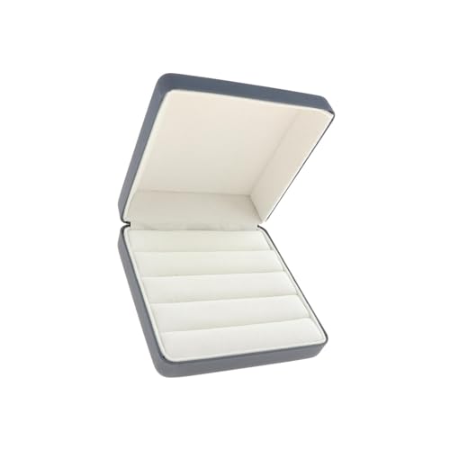 Gcljlmy -Organizer, Schmuckschatulle, dekorativ, elegant, für unterwegs, 4-reihige Ringfächer für Frauen, Geburtstagsgeschenk, vielseitige, Blau (Blau) von Gcljlmy