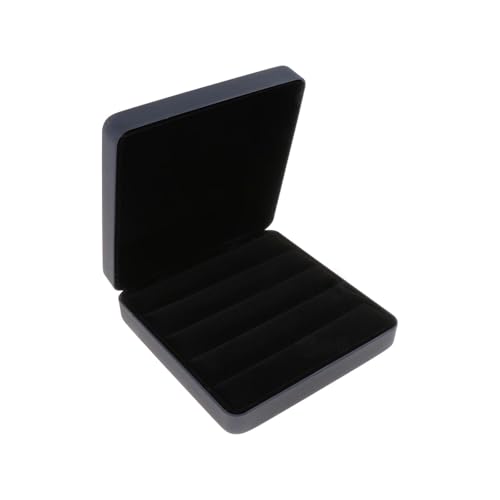 Gcljlmy -Organizer, Schmuckschatulle, dekorativ, elegant, für unterwegs, 4-reihige Ringfächer für Frauen, Geburtstagsgeschenk, vielseitige, Blau (Dunkelblau) von Gcljlmy