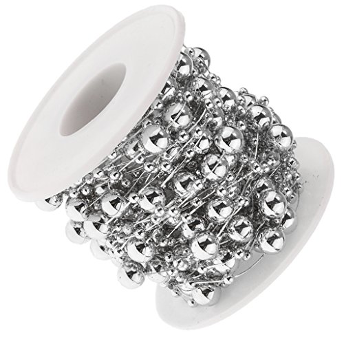 Gcljlmy Perlenband Perlengirlande Perlenvorhang Perlen Türvorhang für Hochzeitsdeko und Tischdeko (Silber) von Gcljlmy