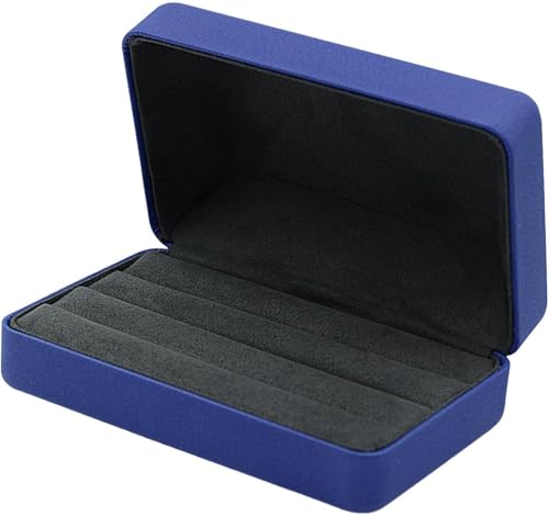 Gcljlmy Schmuckschatulle, Schmuckvitrine, leichte Mode-Aufbewahrungsbox, Organizer-Box für Damen, mehrere Ringe, Ohrstecker (Blau) von Gcljlmy