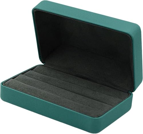 Gcljlmy Schmuckschatulle, Schmuckvitrine, leichte Mode-Aufbewahrungsbox, Organizer-Box für Damen, mehrere Ringe, Ohrstecker (Grün) von Gcljlmy