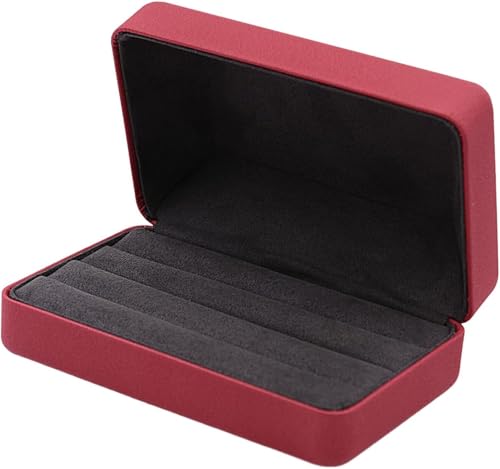 Gcljlmy Schmuckschatulle, Schmuckvitrine, leichte Mode-Aufbewahrungsbox, Organizer-Box für Damen, mehrere Ringe, Ohrstecker (Rot) von Gcljlmy