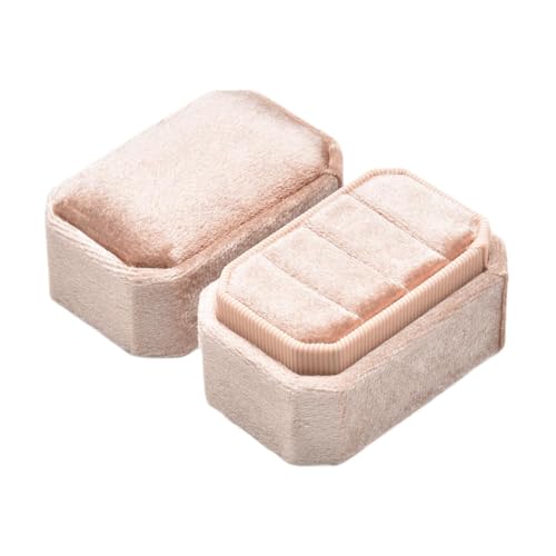 Gcljlmy Schmuckschatulle aus Samt, Schmuckaufbewahrung, Ringschatulle, dekorativ, elegant, tragbare Schmuckaufbewahrungsbox, Schmuck-Organizer (Fleisch Rosa) von Gcljlmy