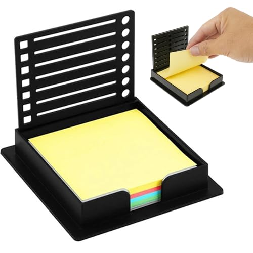 1pc Sticky Note Schablone, 3x3-Zoll-Plastik-Haftnotizhalter mit Schablonen, Dock und Antikürling-Gerät, geeignet für Büro und Zuhause. von Gcroet