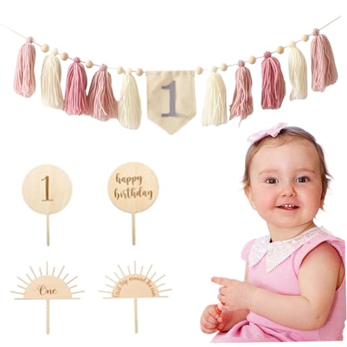 Erste Geburtstagsdekorationen mit Hochstuhl Banner, Kuchentopper und Accessoires, Baby Girl Boy Erste Geburtstagsdekoration für Party, Foto -Requisiten, Stil 2.. Erste Geburtstagsdekorationen mit Hochstuhl Banner, Kuchentopper und Accessoires, Baby Girl Boy Erste Geburtstagsdekoration für Party, Foto -Requisiten, Stil 2.. von Gcroet