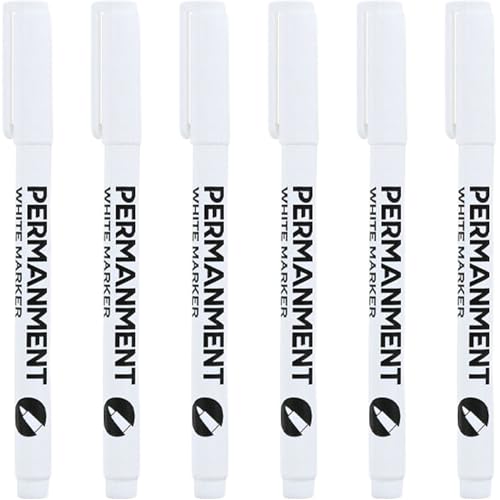 Weißer Lackmarker 6PCS-Basis Weißer Farbe Stift 1mm Schnellrocknen Stift wasserdicht dauerhafte Marker für Holz, Metall, Stoff, Kunststoff und Glas. Weißer Lackmarker 6PCS-Basis Weißer Farbe Stift 1mm Schnellrocknen Stift wasserdicht dauerhafte Marker für Holz, Metall, Stoff, Kunststoff und Glas. von Gcroet