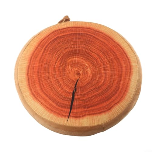 Dekorativer runder Stuhlbezug in Obstform für den Garten, aus Plüschstoff und weichem Baumwollschaum für zusätzlichen Komfort und Entspannung (Holz) von Gdfnmogo