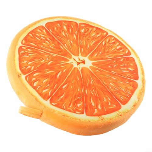 Dekorativer runder Stuhlbezug in Obstform für den Garten, hergestellt aus Plüschstoff und weichem Baumwollschaum für zusätzlichen Komfort und Entspannung, Gelb / Orange Dekorativer runder Stuhlbezug in Obstform für den Garten, hergestellt aus Plüschstoff und weichem Baumwollschaum für zusätzlichen Komfort und Entspannung, Gelb / Orange von Gdfnmogo