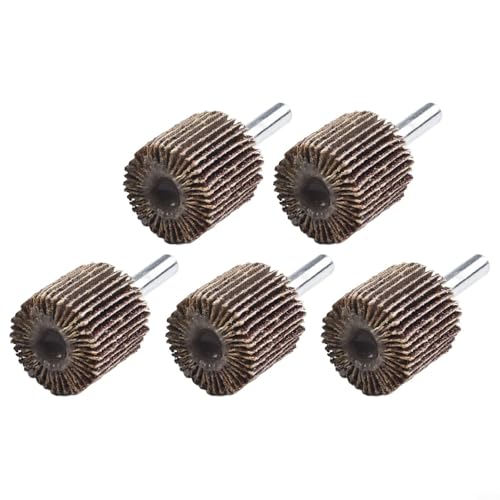 For Gdfnmogo Schleifscheiben-Set, 16–40 mm, Körnung 80, Schleifscheiben mit 6 mm Schaft, für Drehwerkzeuge, Polieren, Entgraten, Metall, Holz, 5-teilig von Gdfnmogo