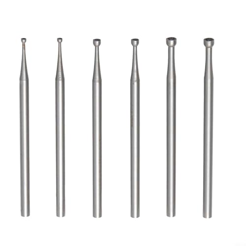 Gdfnmogo 6-teiliges Frässtift-Set mit runden Frässtiften in verschiedenen Größen 1,0–2,3 mm, 3/32-Zoll-Schaft, Schmuckherstellung und Draht-Rounder-Bits, hohe Härte, Stahlschnitzschneider Gdfnmogo 6-teiliges Frässtift-Set mit runden Frässtiften in verschiedenen Größen 1,0–2,3 mm, 3/32-Zoll-Schaft, Schmuckherstellung und Draht-Rounder-Bits, hohe Härte, Stahlschnitzschneider von Gdfnmogo