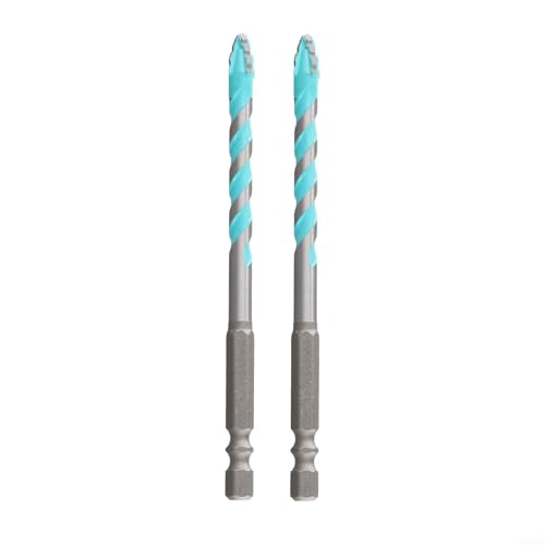 Gdfnmogo Exzenter-Stanzbohrer für Steinmauerwerk, vierschneidig, 6–12 mm, dreieckig, für Glasfliesen, mit 1/4-Zoll-Sechskantschaft, Hartmetallspitze für Fliesen, Glas, 2 Stück, 6 mm, 2 Stück von Gdfnmogo