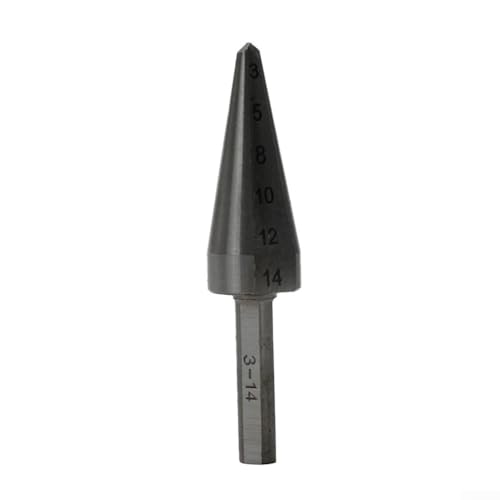 Gdfnmogo Hochgeschwindigkeitsstahl-Kegelbohrer, 3–14 mm, Schirmfasenkegelschneider mit 6/8/10 mm Schaft für Metall, Holz, Kunststoff, für HSS-Stufenloch-Werkzeug (3–14 mm) von Gdfnmogo