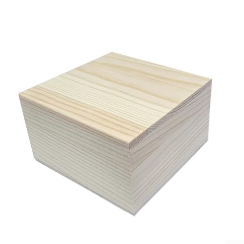 Gdfnmogo Holzkiste, Aufbewahrungsbox aus Holz mit Deckel, Aufbewahrungsbox aus Holz, Buchdeckel, dekorative Boxen zum Basteln, Nähen, Andenken, 13 x 13 x 6,5 cm, 1 Stück Gdfnmogo Holzkiste, Aufbewahrungsbox aus Holz mit Deckel, Aufbewahrungsbox aus Holz, Buchdeckel, dekorative Boxen zum Basteln, Nähen, Andenken, 13 x 13 x 6,5 cm, 1 Stück von Gdfnmogo