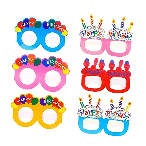 24 Stück Spielzeug-Sonnenbrillen, Follow , Geburtstagsbrillen, Geburtstags-Reunion-Kostüm-Brillen, Party-Brillen, Fokus der Aufmerksamkeit, Papierbrillen, Tragen, Schminken, Papierbrillen, Baby/162 von GeRRiT