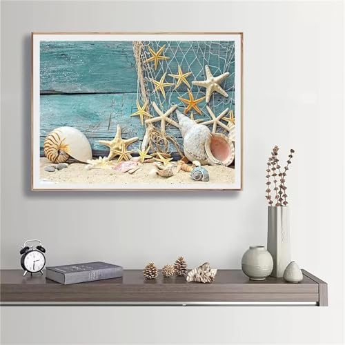 GeRRiT Strandmuschel Seestern Diamant Painting für Erwachsene Kinder 5D Diamond Painting Set DIY Strass Diamant Kunst Kits Diamant Painting Bilder für Zuhause Dekor 40x50cm GeRRiT Strandmuschel Seestern Diamant Painting für Erwachsene Kinder 5D Diamond Painting Set DIY Strass Diamant Kunst Kits Diamant Painting Bilder für Zuhause Dekor 40x50cm von GeRRiT
