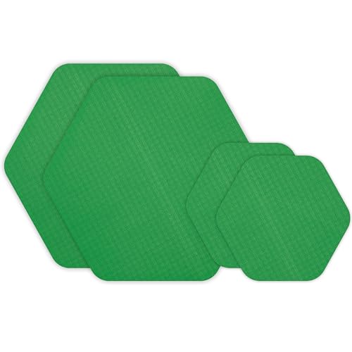 GEAR AID Tenacious Tape Hex 6,3 cm und 3,8 cm Formen, Micro-Ripstop-Reparaturflicken für den Außenbereich, zum Abziehen und Aufkleben von Löchern und Verbrennungen in Daunenjacken, Regenausrüstung, von Gear Aid
