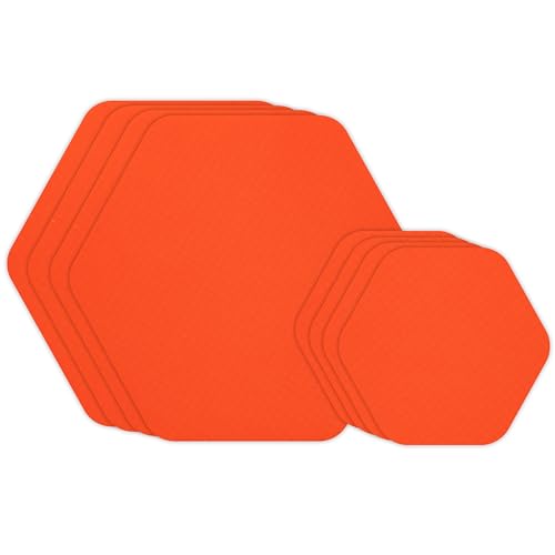 GEAR AID Tenacious Tape Hex Patches, 6,3/3,8 cm, Reparatur von Micro-Ripstop-Outdoorstoffen, abziehen, aufkleben, für Löcher, Brandlöcher, Daunenjacken, Regenkleidung, Zelte, Planen, Orange, 8 Stück GEAR AID Tenacious Tape Hex Patches, 6,3/3,8 cm, Reparatur von Micro-Ripstop-Outdoorstoffen, abziehen, aufkleben, für Löcher, Brandlöcher, Daunenjacken, Regenkleidung, Zelte, Planen, Orange, 8 Stück von Gear Aid