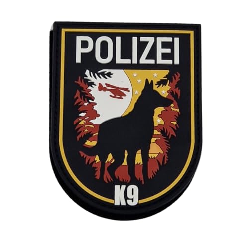 K9 DHF Sunset Rubber Patch mit Klett, Polizei, Schäferhund, taktisches Abzeichen, Dienstkleidung, Einsatzweste, Uniform, Dienstjacke, Patch, Hundestaffel K9 DHF Sunset Rubber Patch mit Klett, Polizei, Schäferhund, taktisches Abzeichen, Dienstkleidung, Einsatzweste, Uniform, Dienstjacke, Patch, Hundestaffel von Gearbuddies