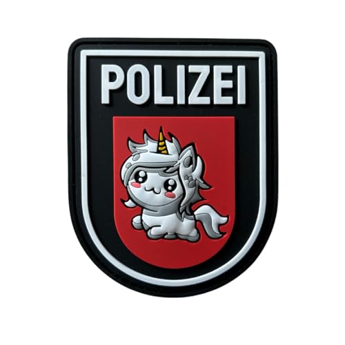 Little Unicorn Polizei Rubber Patch PVC mit Klett von Gearbuddies