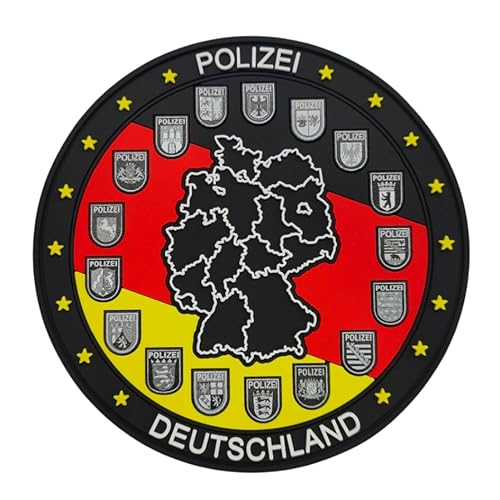 Polizei Deutschland Rubber Patch - Bundesländer Wappen - Bundespolizei - German Police - 3D - PVC - Klett Polizei Deutschland Rubber Patch - Bundesländer Wappen - Bundespolizei - German Police - 3D - PVC - Klett von Gearbuddies