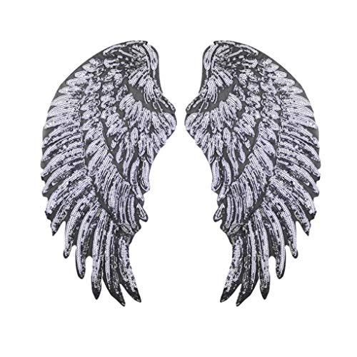 1 Paar bestickte Feder-Patches, Engelsflügel, Paillettenapplikationen, Dekoration für Kleidung 1 Paar bestickte Feder-Patches, Engelsflügel, Paillettenapplikationen, Dekoration für Kleidung von Geardeangloow