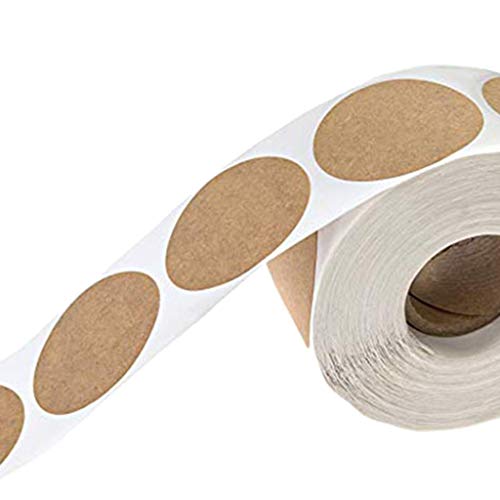 1 Rolle mit 500 Stück runden Blanko-Aufkleber aus Kraftpapier, selbstklebende Etiketten, DIY, Braun 1 Rolle mit 500 Stück runden Blanko-Aufkleber aus Kraftpapier, selbstklebende Etiketten, DIY, Braun von Geardeangloow