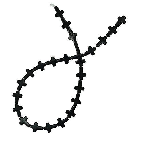 1 Strang Howlith Türkis Lose Kreuz Spacer Perlen Schmuckherstellung DIY Schwarz 1 Strang Howlith Türkis Lose Kreuz Spacer Perlen Schmuckherstellung DIY Schwarz von Geardeangloow