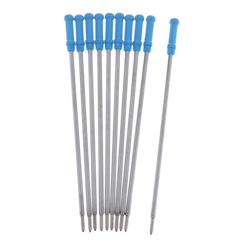 10 Stück/Packung Metall-Kugelschreiberminen Tinte Kugelschreiber-Ersatz blau von Geardeangloow