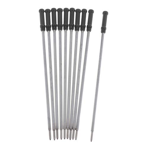 10 Stück/Packung Metall-Kugelschreiberminen Tinte Kugelschreiber-Ersatz schwarz von Geardeangloow