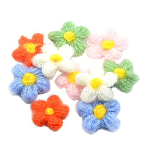 10 Stück Häkelblumen-Aufnäher, Verzierung, Scrapbook für Taschen, Haarspangen, Dekorationen 10 Stück Häkelblumen-Aufnäher, Verzierung, Scrapbook für Taschen, Haarspangen, Dekorationen von Geardeangloow