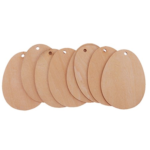 10 Stück Holzform unfertige Ei Verzierungen zum Basteln mit Loch 10 cm 10 Stück Holzform unfertige Ei Verzierungen zum Basteln mit Loch 10 cm von Geardeangloow