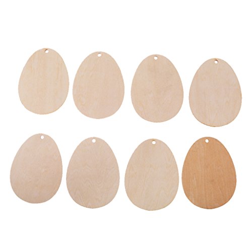 10 Stück Holzform unfertige Ei Verzierungen zum Basteln mit Loch 15 cm 10 Stück Holzform unfertige Ei Verzierungen zum Basteln mit Loch 15 cm von Geardeangloow