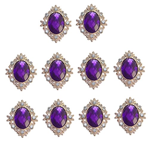 10 Stück Strasssteine flache Rückseite Perlen Knopf Scrapbook Verzierung Dunkelviolett 10 Stück Strasssteine flache Rückseite Perlen Knopf Scrapbook Verzierung Dunkelviolett von Geardeangloow
