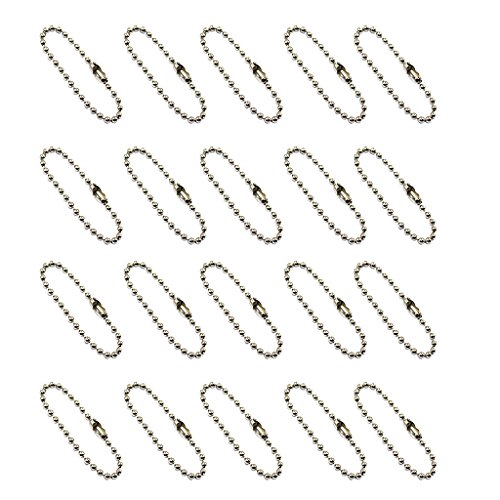 10 cm Kugelkette Scrapbooking Schlüsselanhänger DIY Schmuckherstellung 20 Stück Weiß K von Geardeangloow