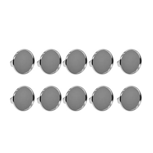 10 x verstellbare Ringrohlinge für 25 mm Cabochon Weißgold 10 x verstellbare Ringrohlinge für 25 mm Cabochon Weißgold von Geardeangloow