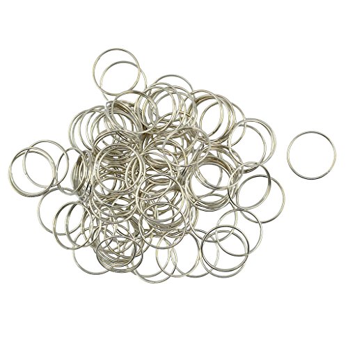 100 Stück 0,7 x 18 mm Stahl-Schlüsselanhänger, Schlüsselringe, Schlüsselringe, Bastelzubehör von Geardeangloow