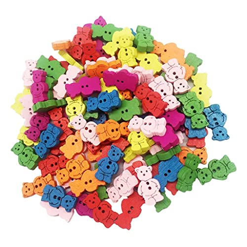 100 Stück Cartoon-Bär-Holzknöpfe 2 Löcher Nähen Scrapbooking DIY Handwerk 100 Stück Cartoon-Bär-Holzknöpfe 2 Löcher Nähen Scrapbooking DIY Handwerk von Geardeangloow