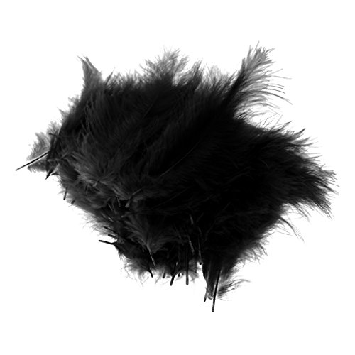 100 Stück DIY Handwerk Feder Bobo Feder Ornamente Ballon Zubehör Schwarz von Geardeangloow