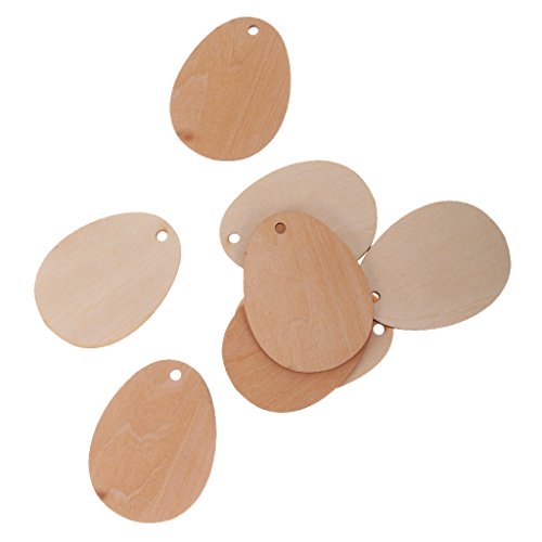 100 Stück Holzform Unfertige Ei Verzierungen zum Basteln mit Loch 4 cm 100 Stück Holzform Unfertige Ei Verzierungen zum Basteln mit Loch 4 cm von Geardeangloow