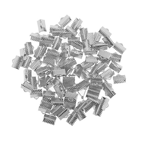 100 Stück Klemmschnur, Endkappe, Armbandverbinder, 10 mm, mattes Silber 100 Stück Klemmschnur, Endkappe, Armbandverbinder, 10 mm, mattes Silber von Geardeangloow