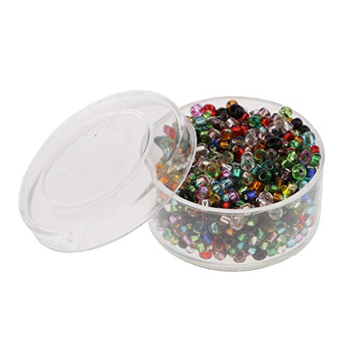 1000 x Rocailles-Perlen, gemischte Farben, Abstandshalter, Mini-Röhrenperlen, Großpackung, Schmuck von Geardeangloow