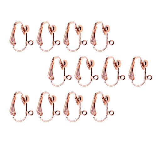 12 Stück Clip-on-Ohrring-Konverter mit offener Schlaufe DIY Fundstücke Roségold von Geardeangloow