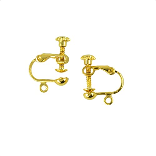 12 Stück Non-Piercing Schraube Ohrring Clip Flache Haken DIY Handwerk Gold 12 Stück Non-Piercing Schraube Ohrring Clip Flache Haken DIY Handwerk Gold von Geardeangloow
