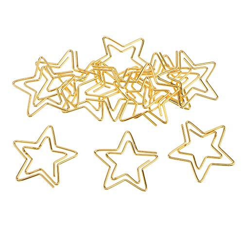 12 Stück häufig verwendete Klammern Stern Büroklammern für Büro, goldfarben, 2,6 x 2,3 cm 12 Stück häufig verwendete Klammern Stern Büroklammern für Büro, goldfarben, 2,6 x 2,3 cm von Geardeangloow